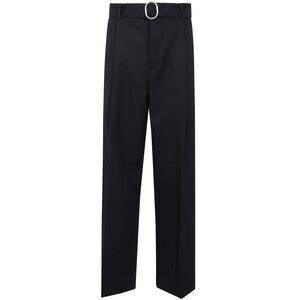 JIL SANDER Belted Pleated Trousers Men BLACK Pants
